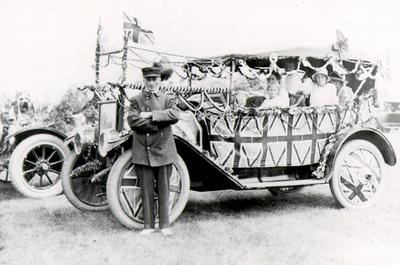 Decorated car in the Victory Celebration Parade