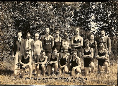 Burnett Visitors Swim  August 3, 1931  From Lehman's Point to Park