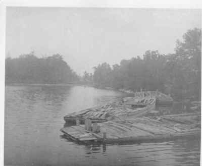 Old lumber barges