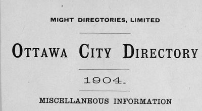 1904 Ottawa City Directory