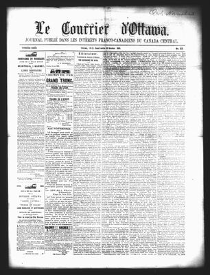 Le Courrier d'Ottawa, 22 Oct 1863