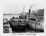 Steamship & Barge at Picton Harbour