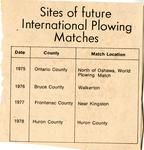 Sites of Future International Plowing Matches