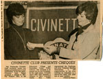 Civinette Club Presents Cheques