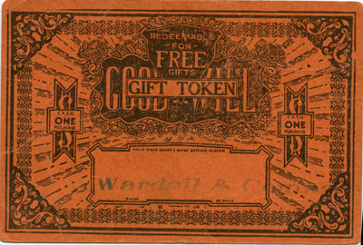 Orange Good Will Gift Token for Wardell & Company 
