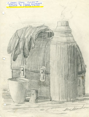 Sketch of Lunch Pail and Thermos, 1978.
