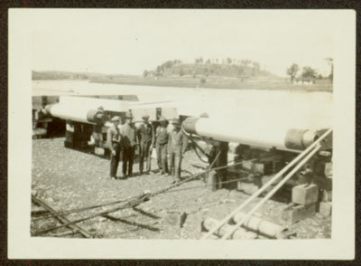 Five Unidentified Men at a Building Site