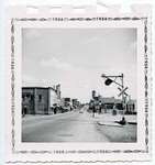 Downtown Trenton & Railroad Crossing - 1954