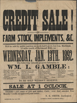 Farm Stock Sale poster