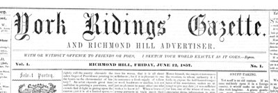 York Ridings' Gazette