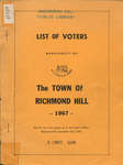 List of Voters of the Town of Richmond Hill (1967)