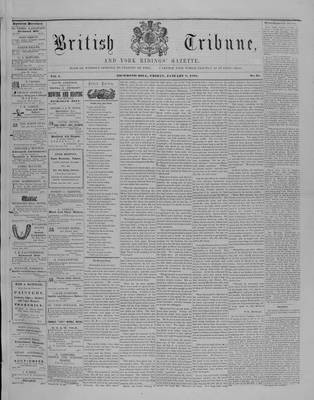 York Ridings' Gazette, 8 Jan 1858