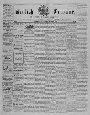 York Ridings' Gazette, 5 Mar 1858