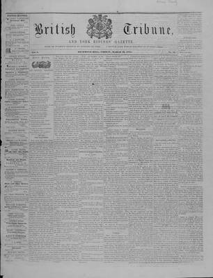 York Ridings' Gazette, 19 Mar 1858