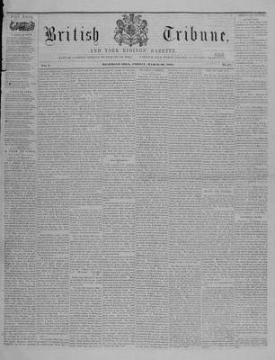 York Ridings' Gazette, 26 Mar 1858