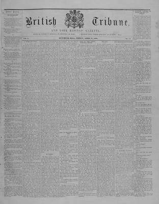 York Ridings' Gazette, 9 Apr 1858