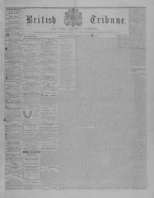 York Ridings' Gazette, 27 Aug 1858