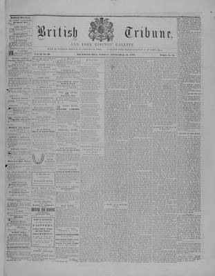 York Ridings' Gazette, 12 Nov 1858