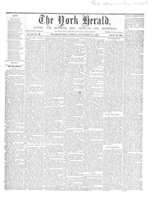 York Herald, 16 Nov 1860