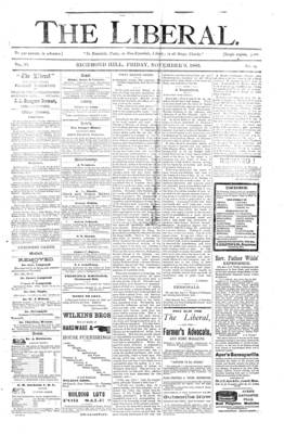 The Liberal, 9 Nov 1883