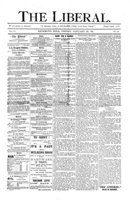 The Liberal, 18 Jan 1884