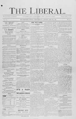 The Liberal, 28 Feb 1884