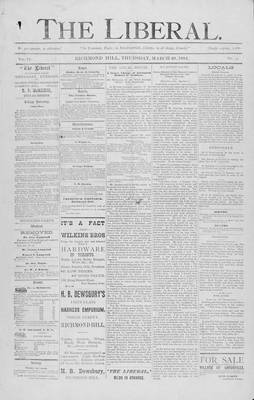 The Liberal, 20 Mar 1884