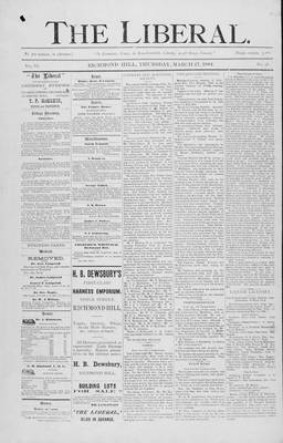 The Liberal, 27 Mar 1884