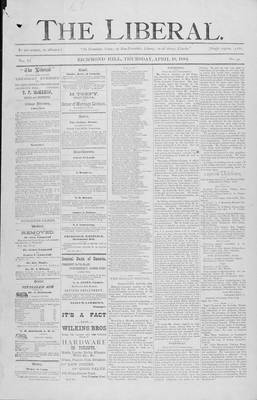 The Liberal, 10 Apr 1884