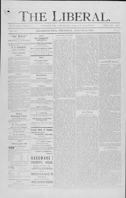 The Liberal, 28 Aug 1884