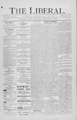 The Liberal, 25 Sep 1884