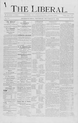 The Liberal, 25 Dec 1884