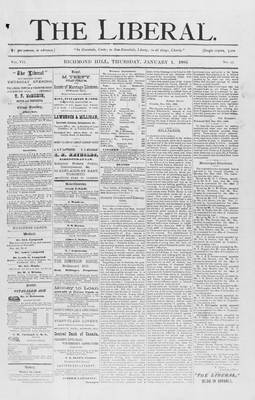 The Liberal, 1 Jan 1885