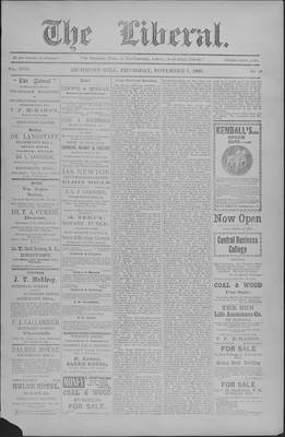 The Liberal, 1 Nov 1900