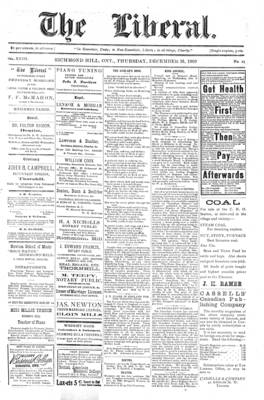 The Liberal, 16 Dec 1909