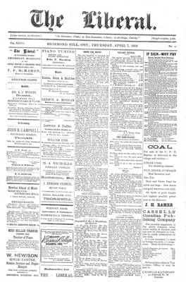 The Liberal, 7 Apr 1910