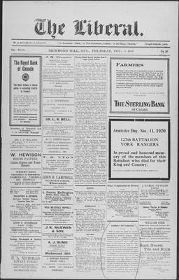 The Liberal, 11 Nov 1920