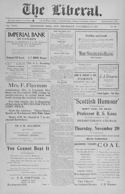 The Liberal, 13 Nov 1924