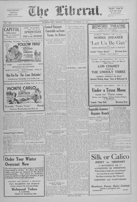 The Liberal, 20 Nov 1930