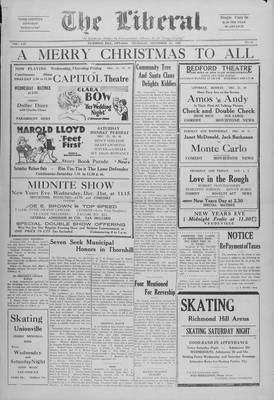 The Liberal, 25 Dec 1930