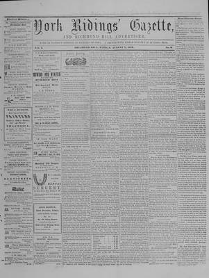 York Ridings' Gazette, 7 Aug 1857