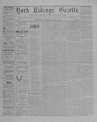 York Ridings' Gazette, 21 Aug 1857