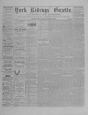 York Ridings' Gazette, 28 Aug 1857