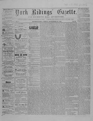 York Ridings' Gazette, 18 Sep 1857