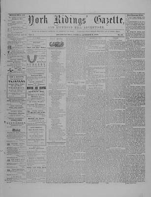 York Ridings' Gazette, 9 Oct 1857