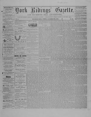 York Ridings' Gazette, 30 Oct 1857