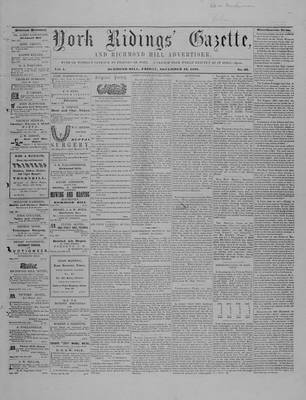 York Ridings' Gazette, 13 Nov 1857