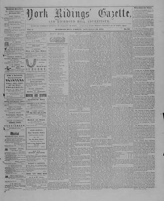 York Ridings' Gazette, 20 Nov 1857