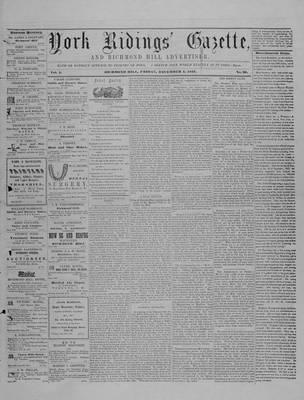 York Ridings' Gazette, 4 Dec 1857