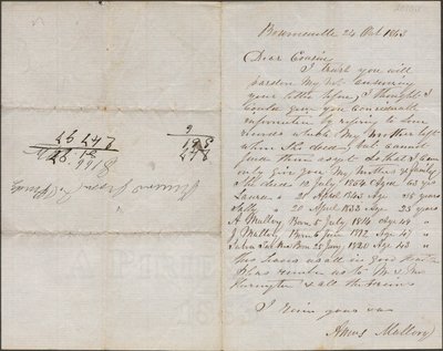 Letter of Amos Mallory